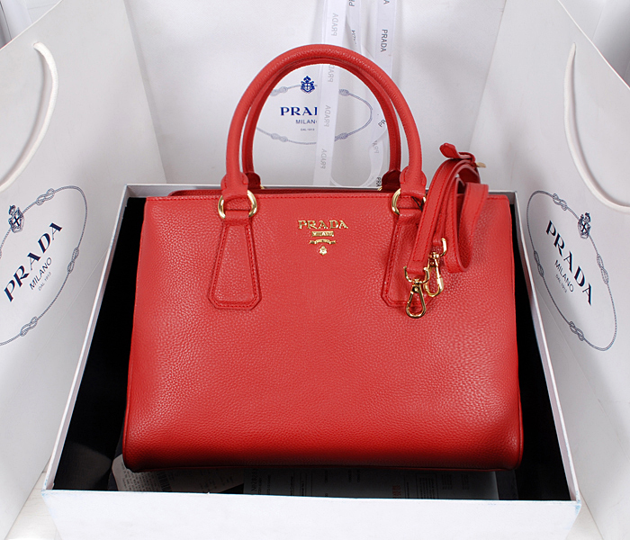 Prada borsetta in pelle rossa sacchetto classico 2961